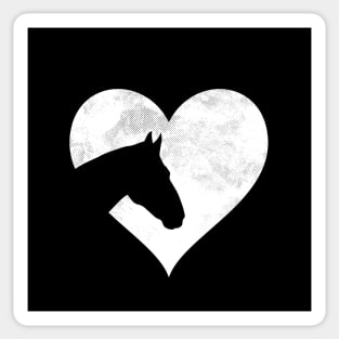 Horse Heart Silhouette For Cowgirl Equestrian Graphic Girl Sticker